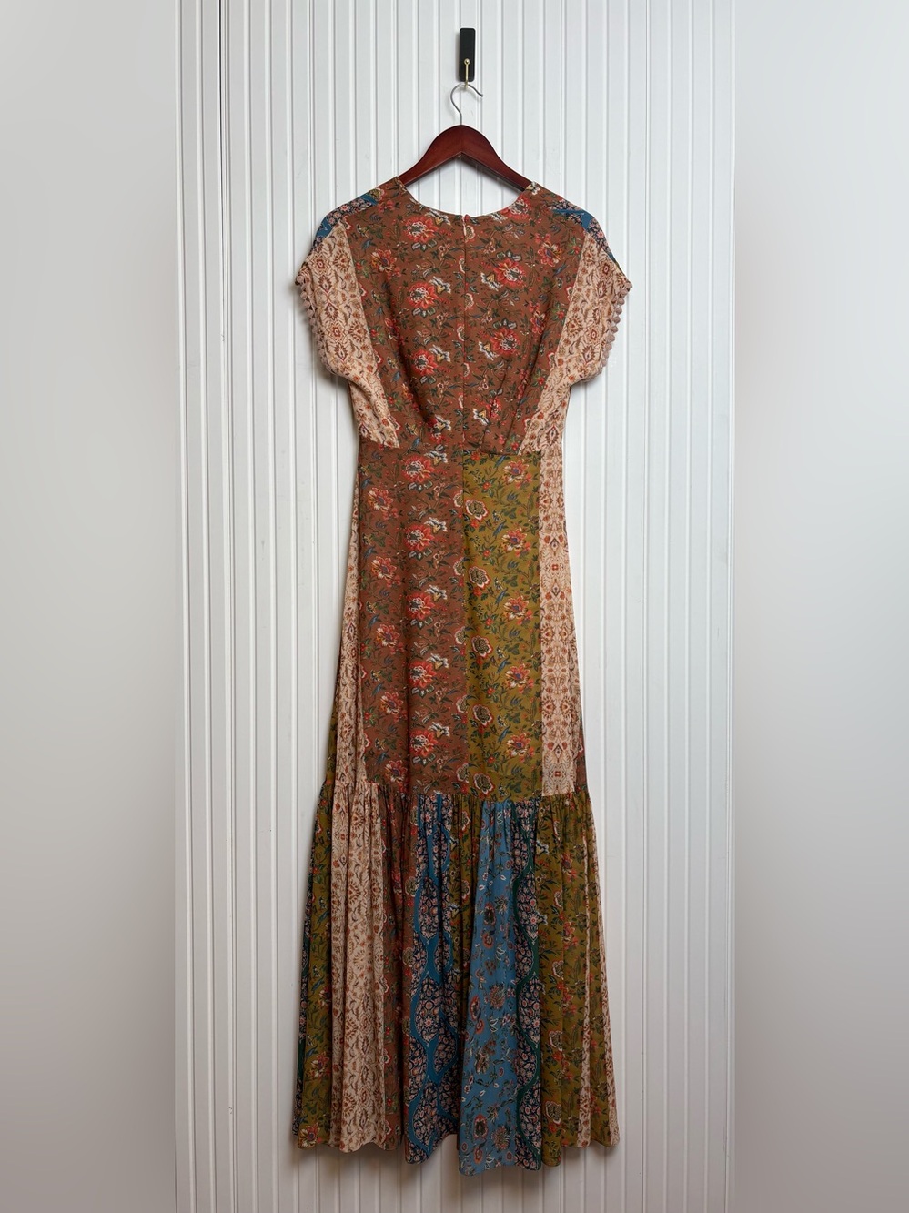 NWT Sachin Babi Patchwork Bohemian Dress 2 Floral Peasant Cottagecore Hippie - Picture 4 of 15